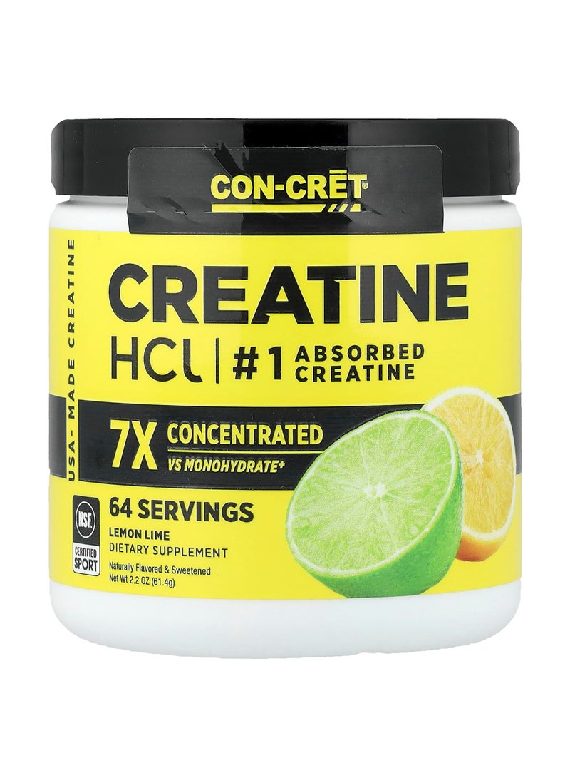 Creatine HCl, Lemon-Lime, 2.2 oz (61.4 g)